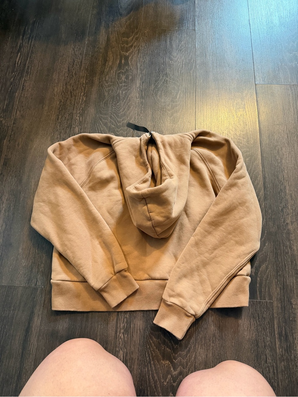 Vuori Women's Half-Zip Hoodie in Camel - Picture 4 of 7